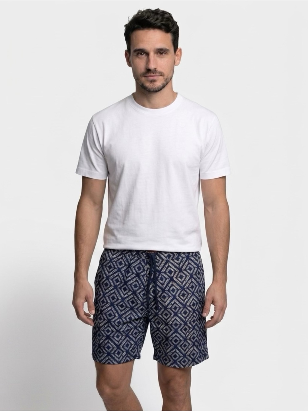 Hawke & Co Navy and White Geometric Swim Trunks Size XL NWT, Ships next day